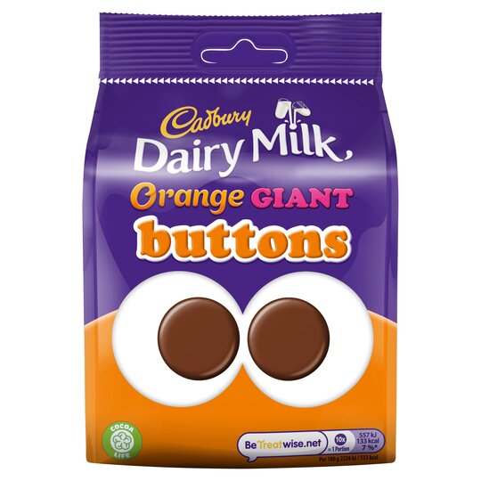 Cadbury Dairy Milk Orange Giant Buttons 110g- 3.88oz