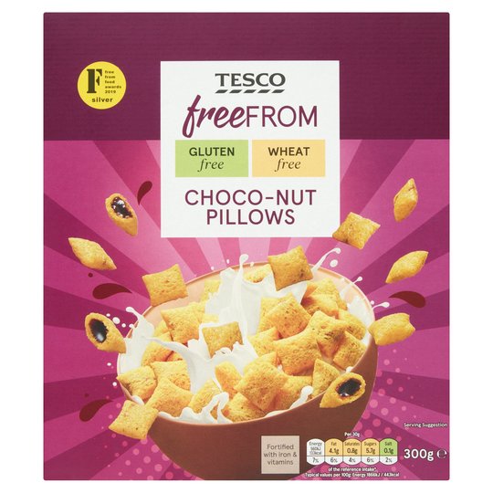 Tesco Free From Choco-Nut Pillows 300g - 10.5oz