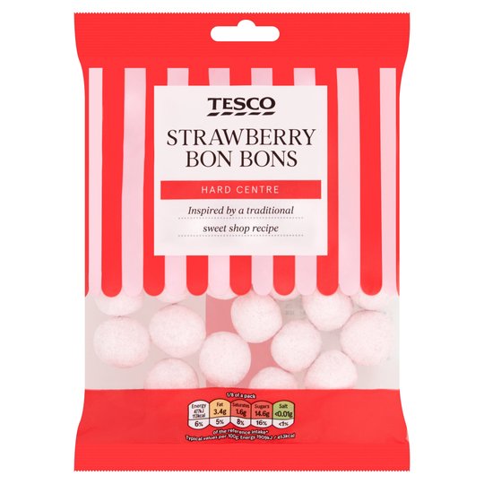 Tesco Strawberry Bonbons 200g - 7oz