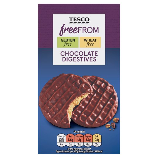Tesco Free From Chocolate Digestives 200g - 7oz
