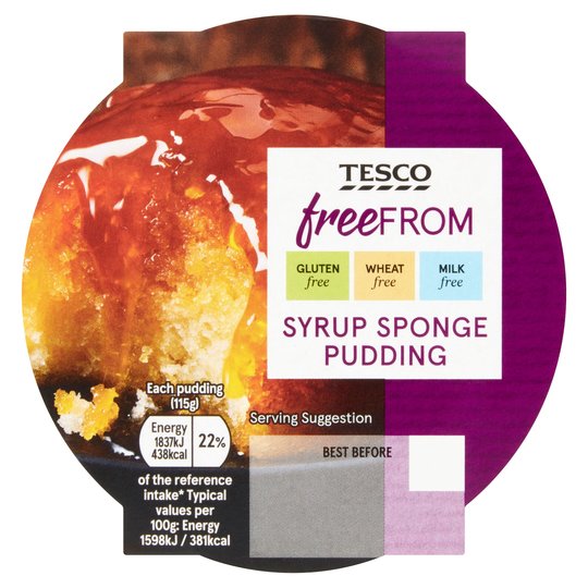 Tesco Free From Syrup Sponge 115g - 4oz