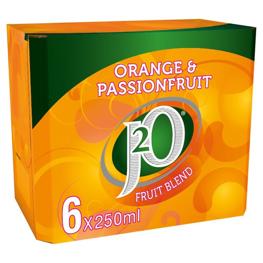 J2O Orange & Passion Fruit Fridge Pack 6 Cans