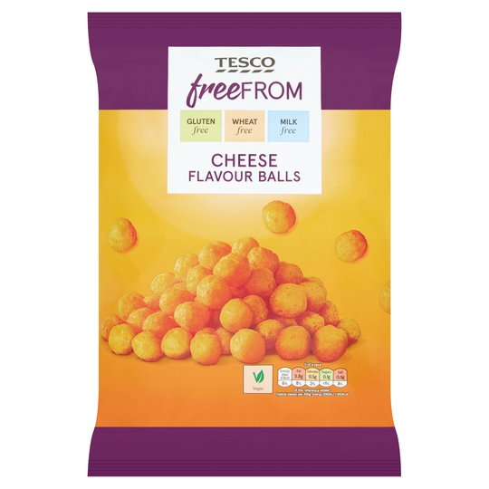 Tesco Free From Cheese Flavoured Balls 150g - 5.2oz