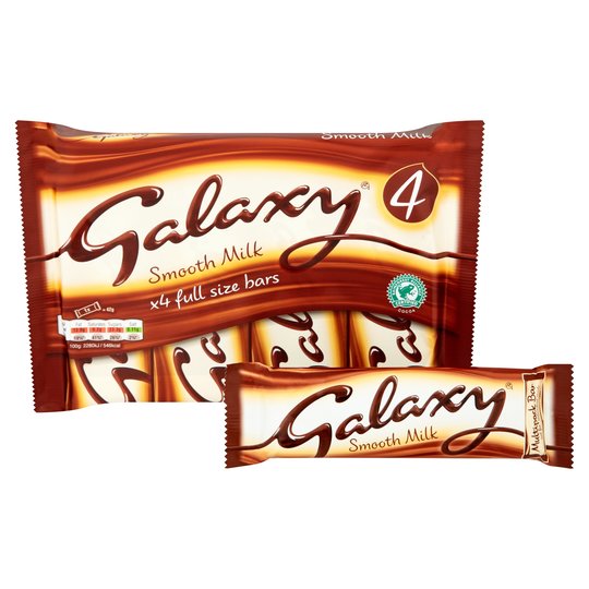 Galaxy Smooth Milk Chocolate Bars 4 Pack
