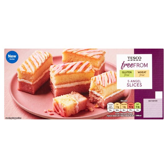 Mr Kipling Deliciously Good Angel Cake Slices with Raspberries x5 |  Sainsbury's