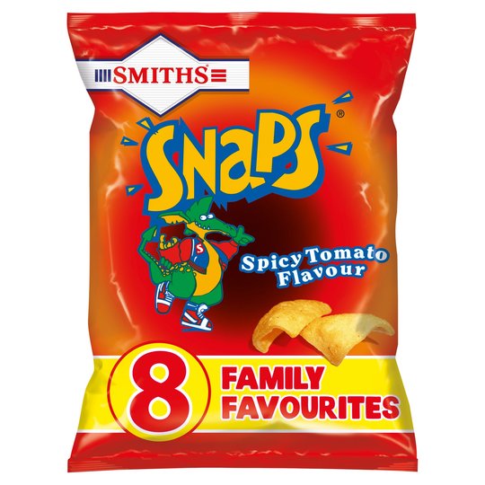 Smiths Snaps Spicy Tomato Flavour Snacks 8 Pack