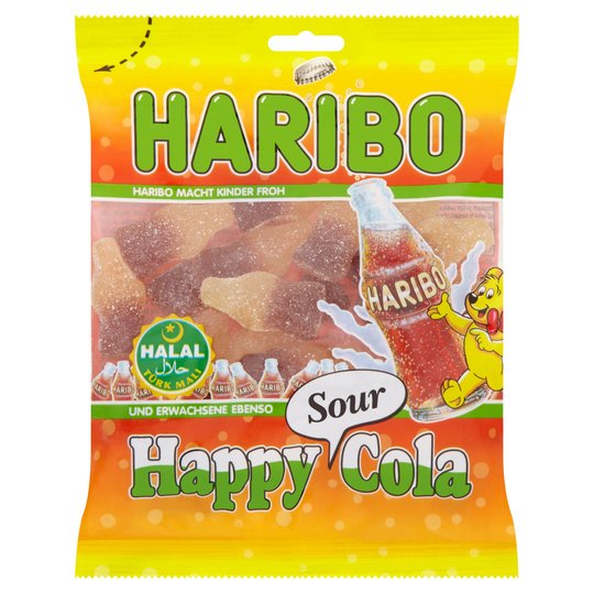 Haribo Halal Happy Cola Sour 100g - 3.5oz