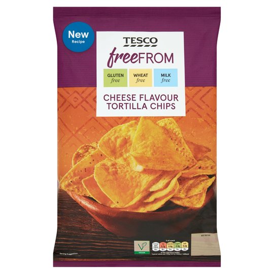 Tesco Free From Cheese Flavour Nachos 200g - 7oz
