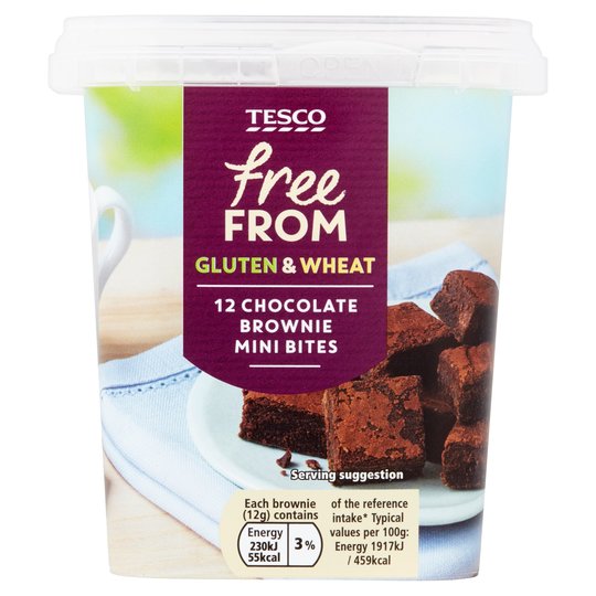 Tesco Free From 12 Chocolate Mini Brownies Bites